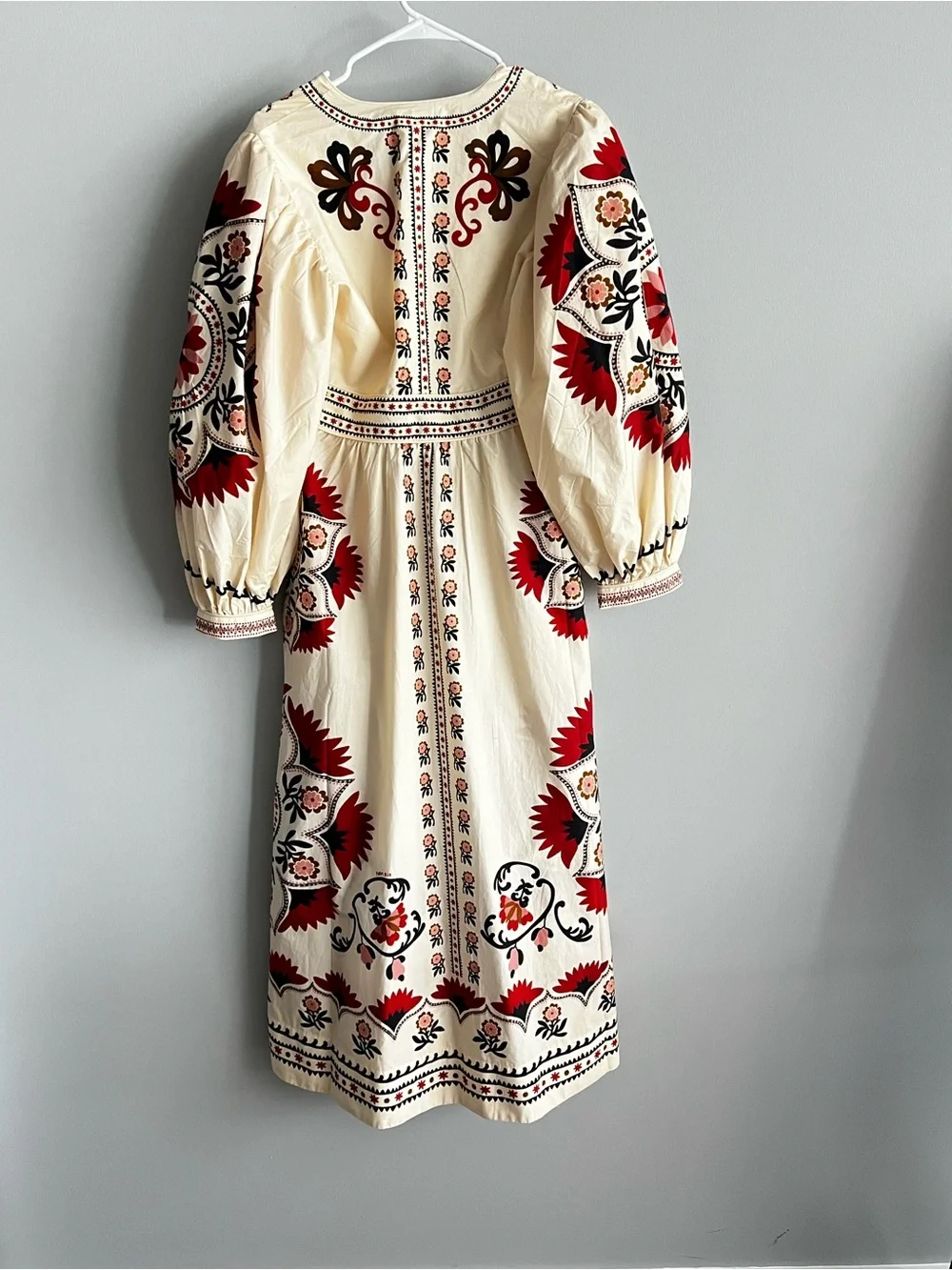 Farm Rio Cream Cashew Mandala Maxi Dress NWT Size M - Picture 7 of 8